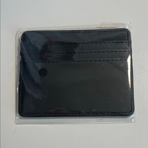 Black Faux Leather Card Case